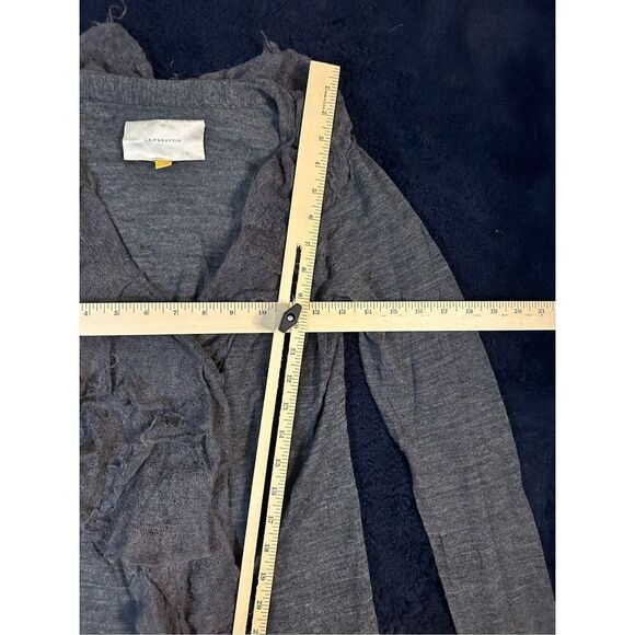 Leifsdottir Anthropologie Ruffle Longsleeve Button Down Sweater Sz Small B8 - Picture 6 of 8